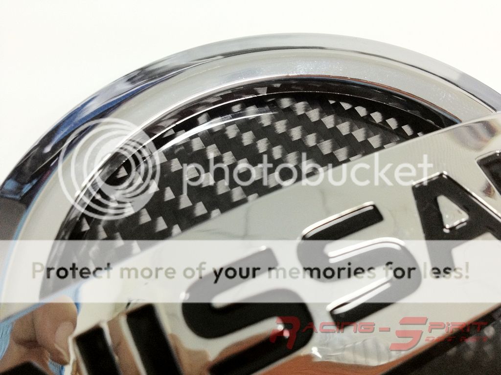 11.5X9 CM JDM REAL CARBON FIBER BACKING NISSAN EMBLEM 200 240 350Z 370Z