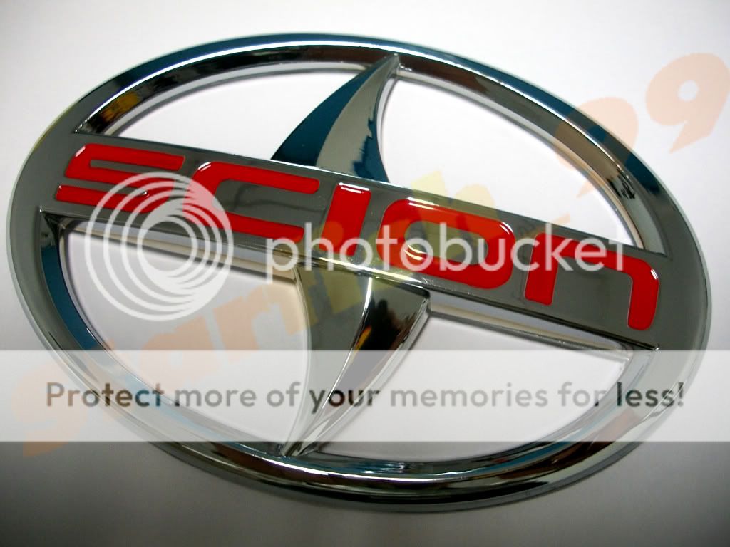 PREMIUM QUALITY CHROME RED SCION EMBLEM TC XB JDM TRD eBay
