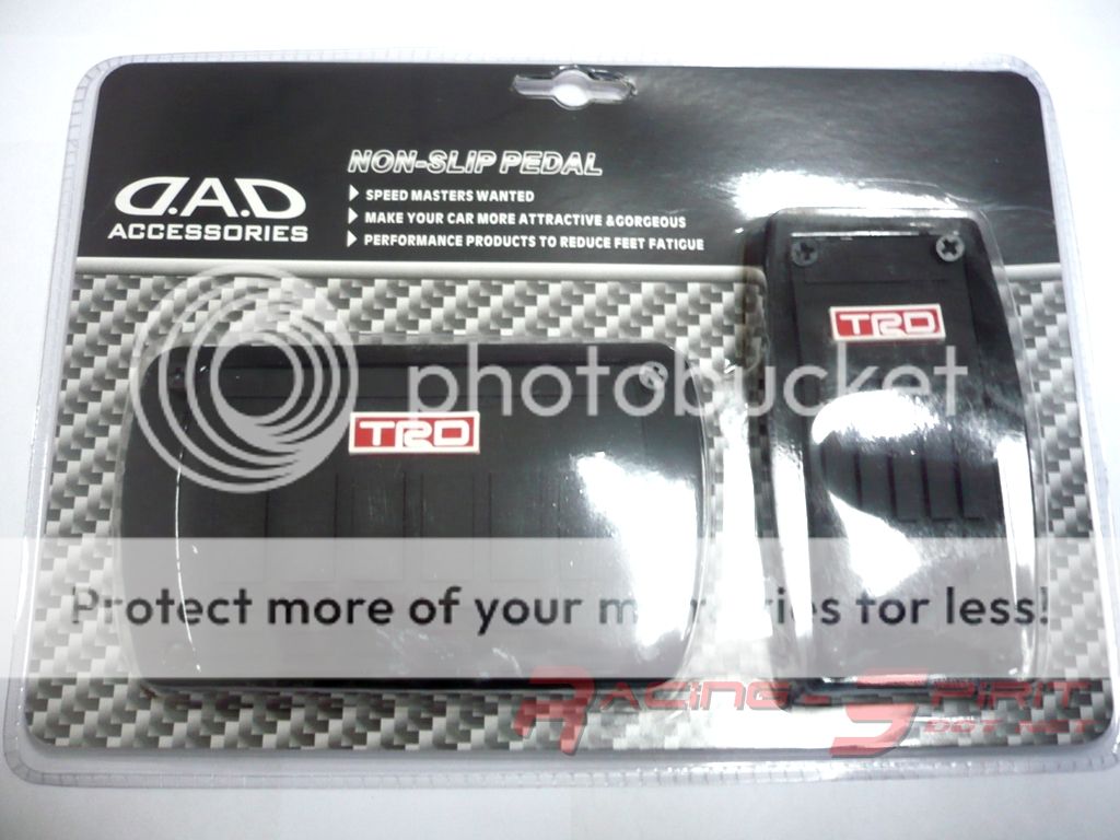 BLACK RIM ALUMINUM TRD JDM STYLE PEDAL COVER FOR AT CELICA PRIUS SCION