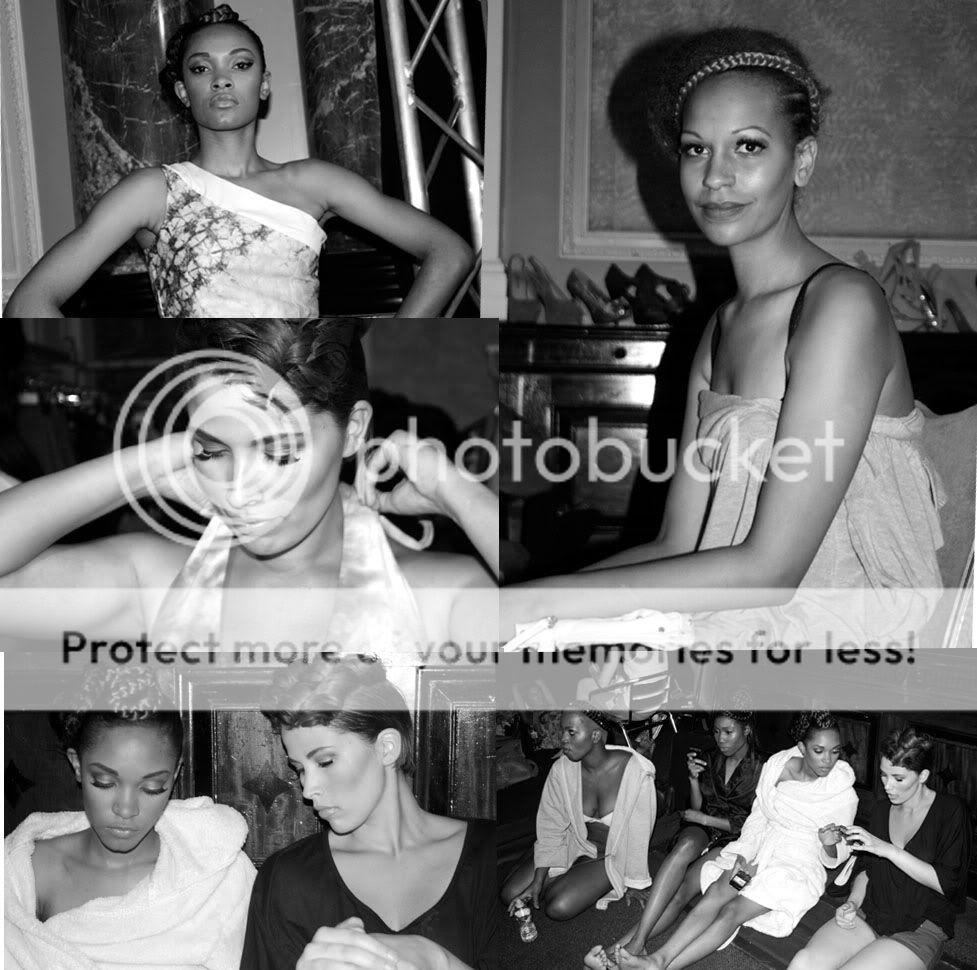 Backstage with models